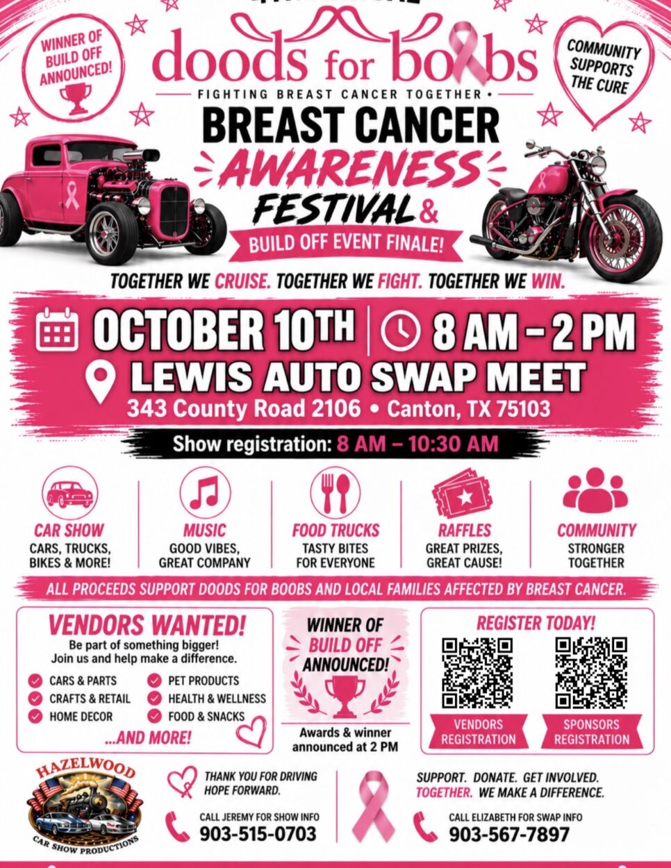 4th Annual Breast Cancer Awareness Festival & Build Off Event Finale event flyer