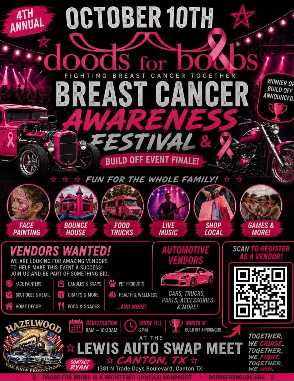 4th Annual Breast Cancer Awareness Festival & Build Off Event Finale event flyer